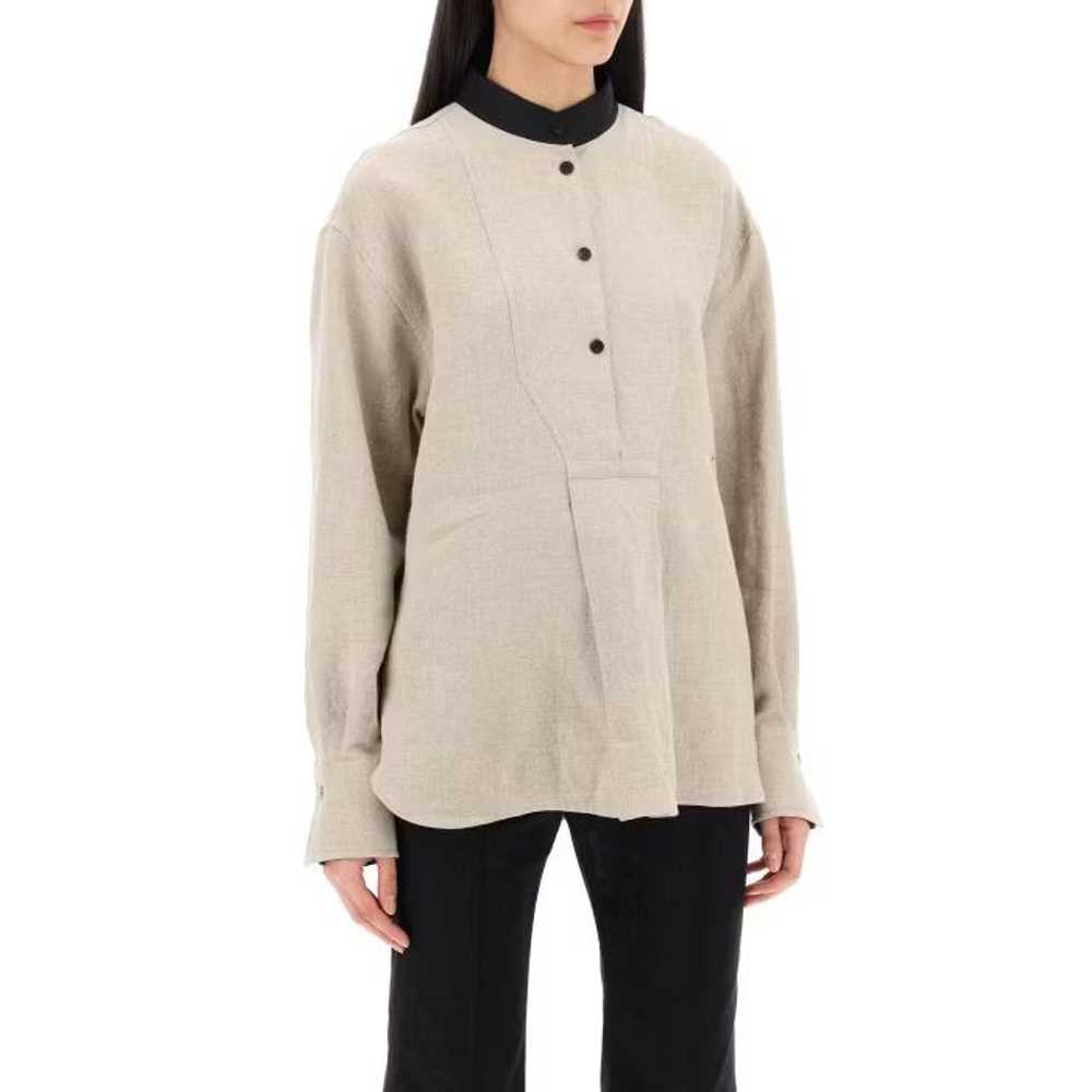 Salvatore Ferragamo o1s22i1n0524 Linen Tunic Shir… - image 3