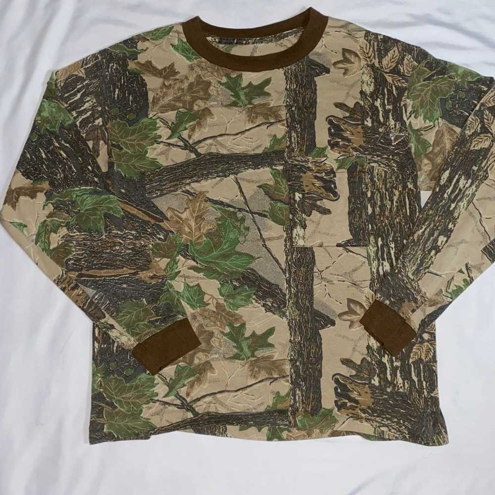 90s Hunting Camouflage Long Sleeve T-Shirt - image 1