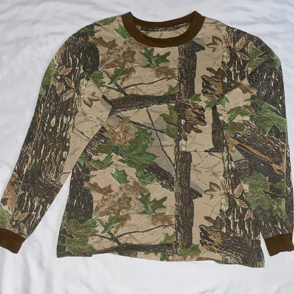 90s Hunting Camouflage Long Sleeve T-Shirt - image 3