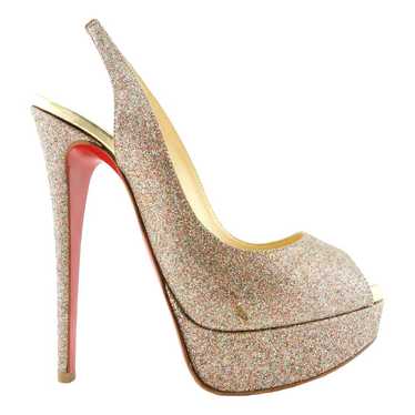 Christian Louboutin Lady Peep glitter heels - image 1