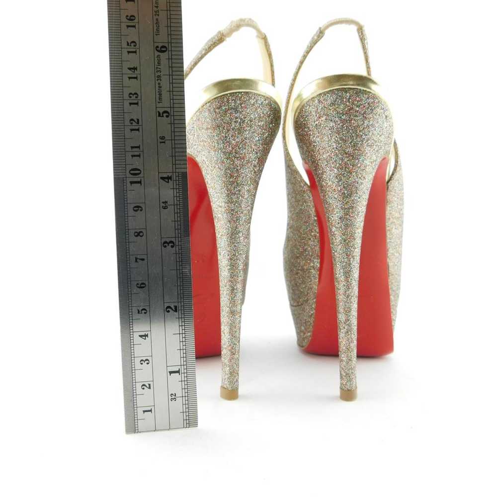 Christian Louboutin Lady Peep glitter heels - image 4