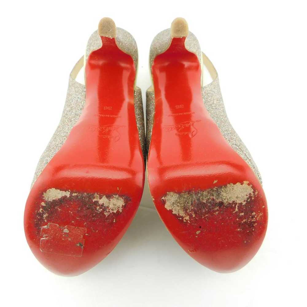 Christian Louboutin Lady Peep glitter heels - image 5