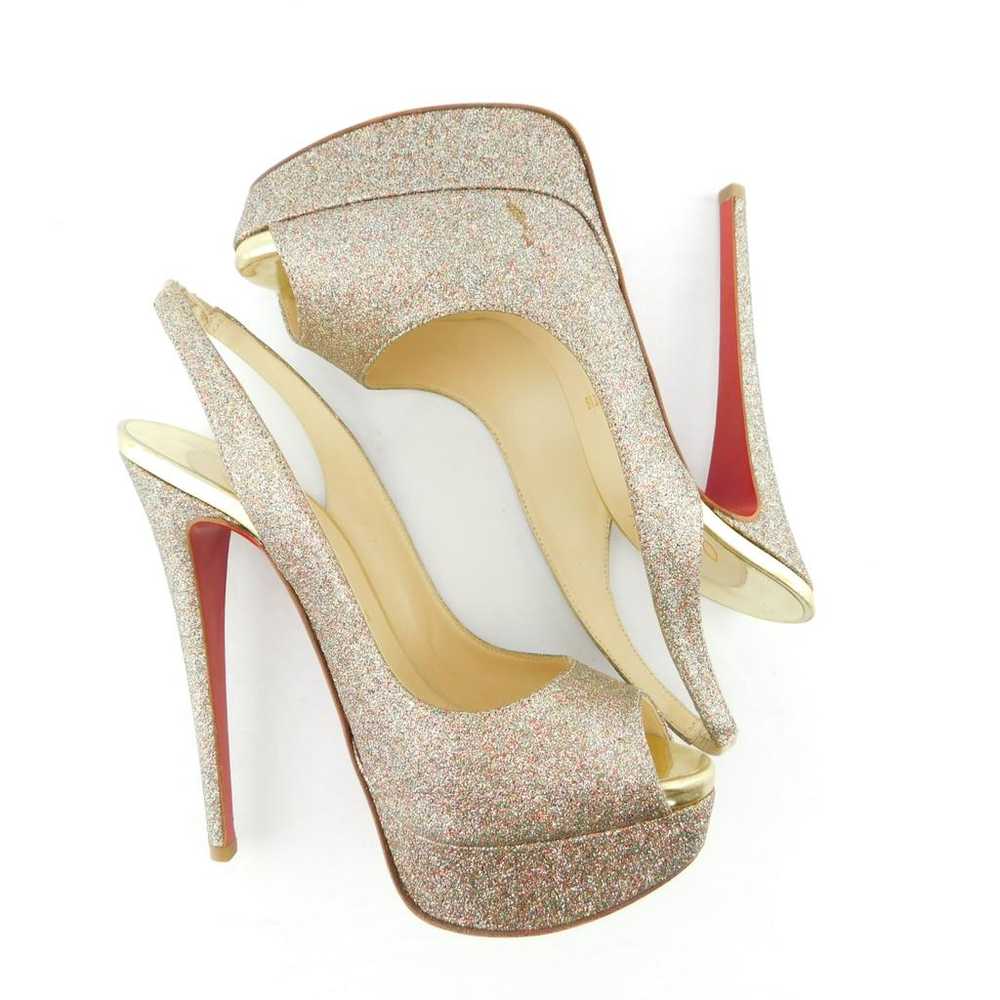 Christian Louboutin Lady Peep glitter heels - image 8