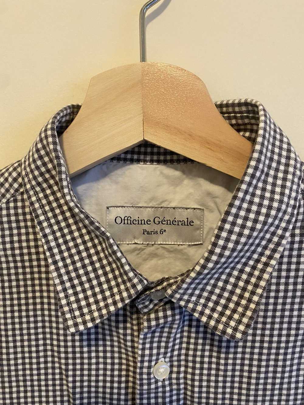 Officine Generale Flannel Cloth Button Up Oxford … - image 3