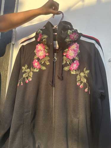 Gucci Gucci Embroidered Floral Zip Up