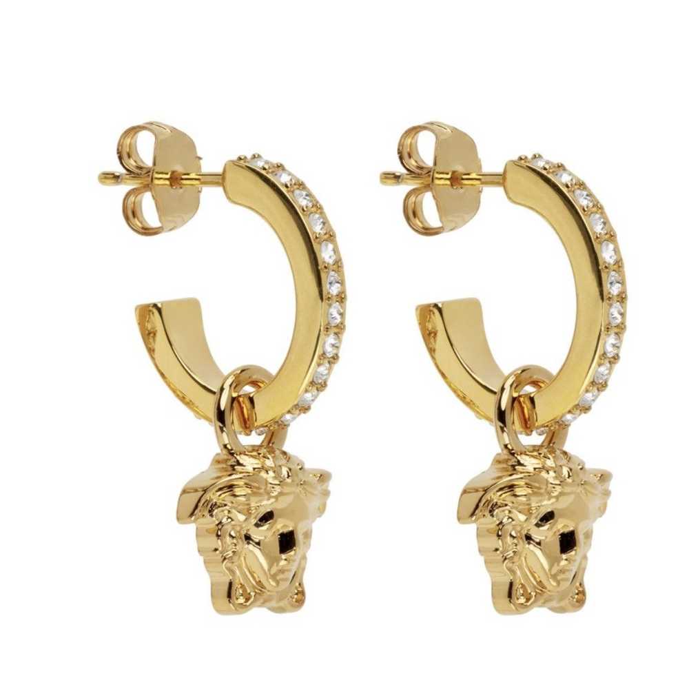 Versace Medusa crystal hoop earrings - image 2