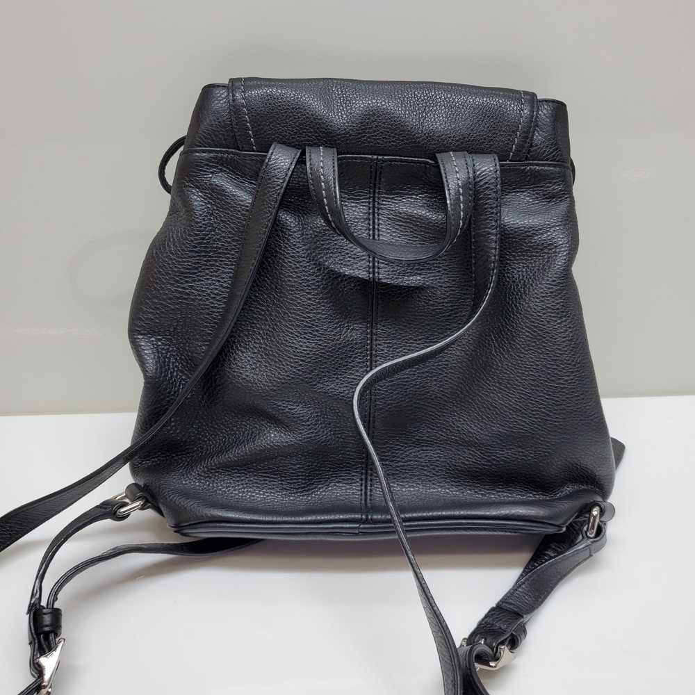 Authenticated Coach Small Black Leather Backpack - image 4