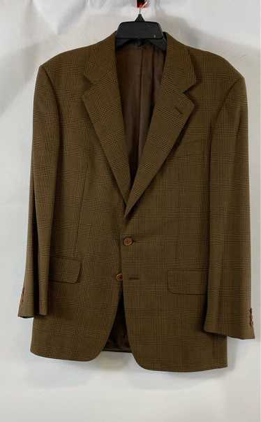 GUCCI Brown Plaid Sports Coat - Size X Large - image 1