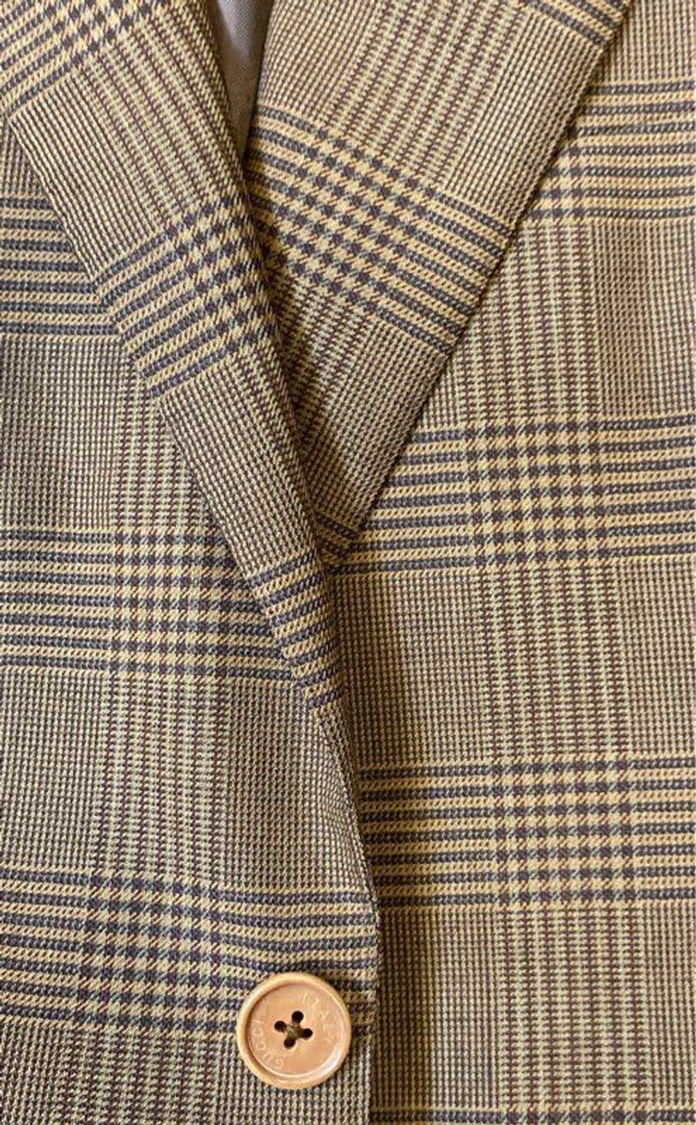 GUCCI Brown Plaid Sports Coat - Size X Large - image 6