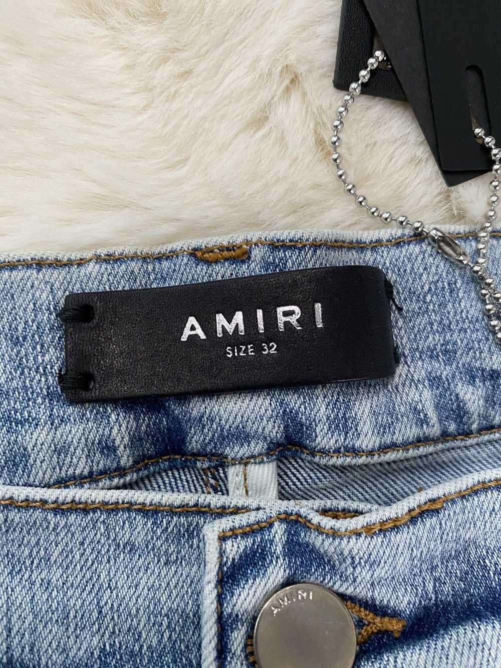 Amiri Amiri Sky Indigo White Bandana MX1 Jeans - image 2