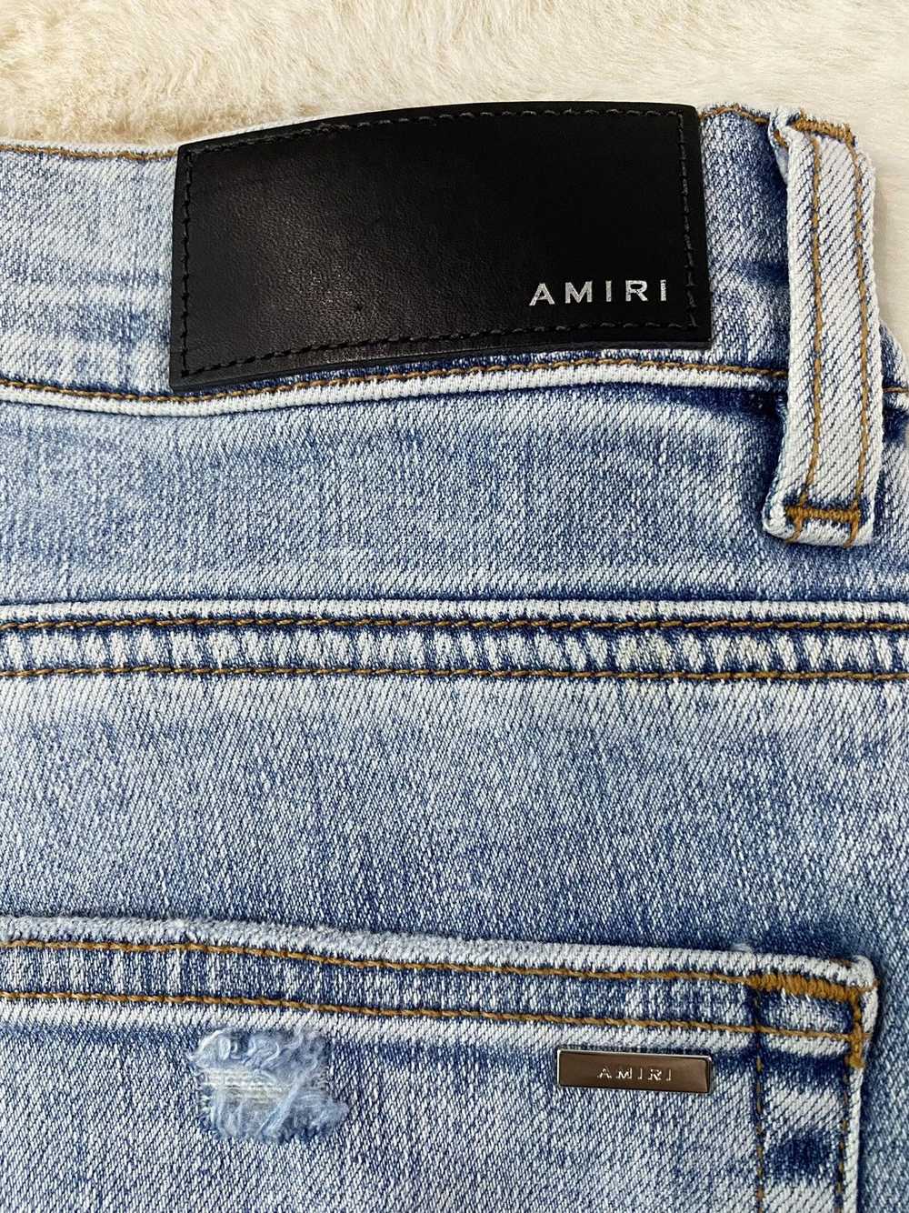 Amiri Amiri Sky Indigo White Bandana MX1 Jeans - image 3