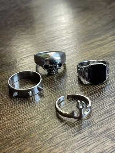 Custom × Jewelry × Vintage Punk Ring Combo