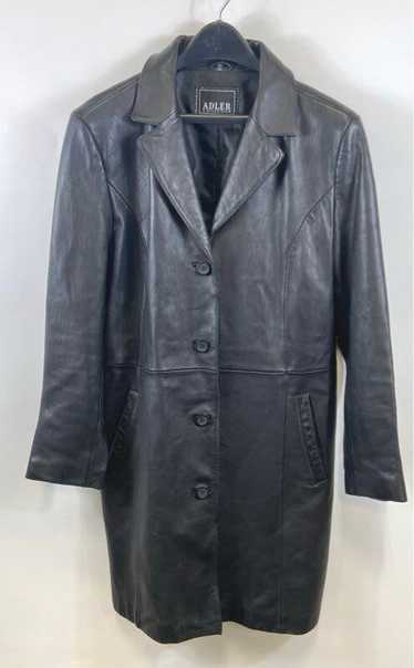 Adler Collection Men Black Leather Coat S