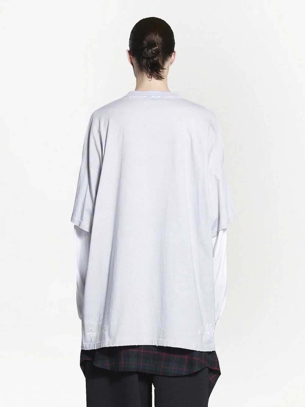 Balenciaga o1in1g0524 Metal Double Sleeves T-Shir… - image 3