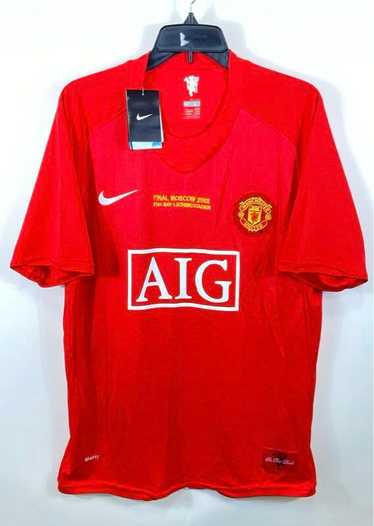 Nike Men Red Manchester United Football Jersey L