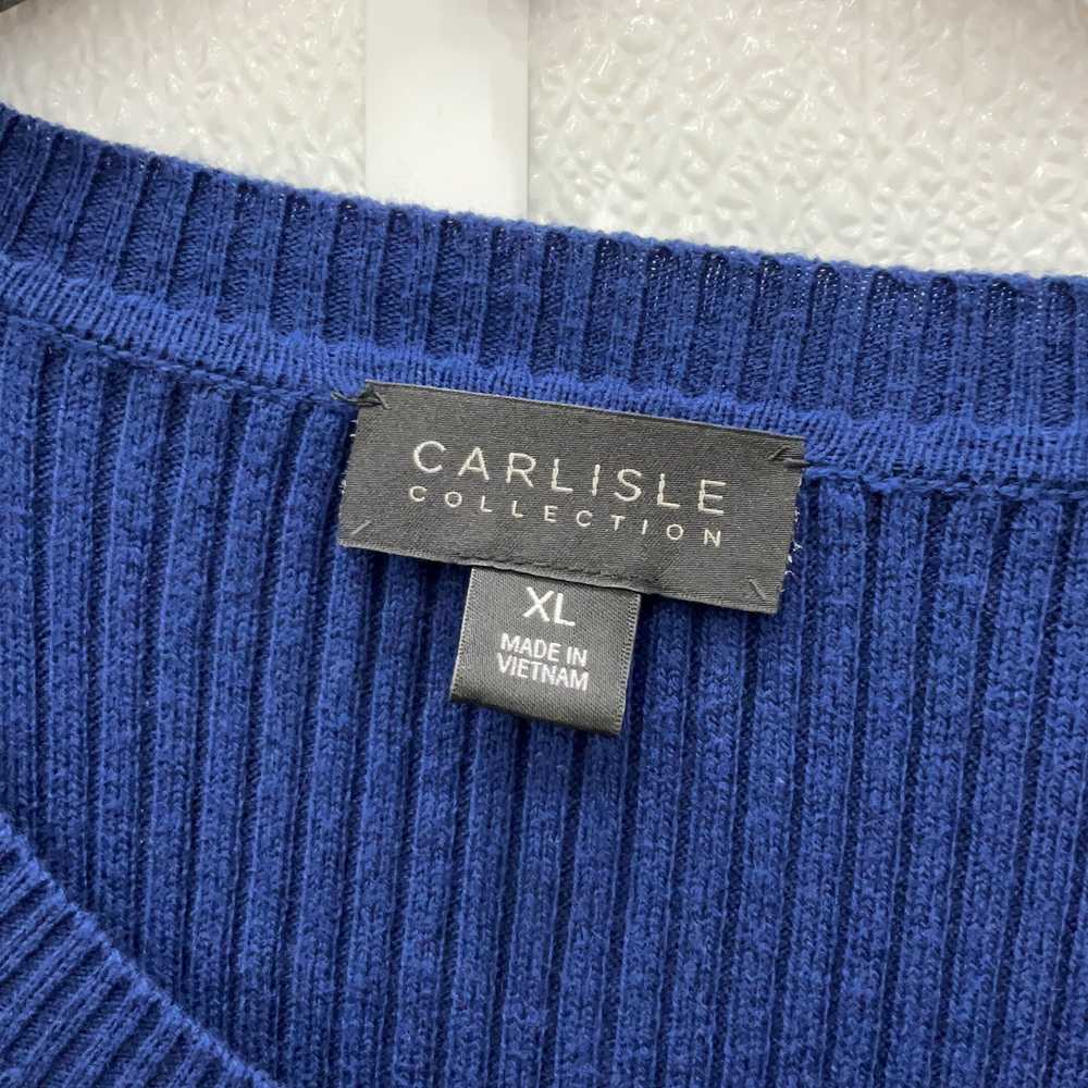 Carlisle Womens Blue Long Sleeve Round Neck Henle… - image 3