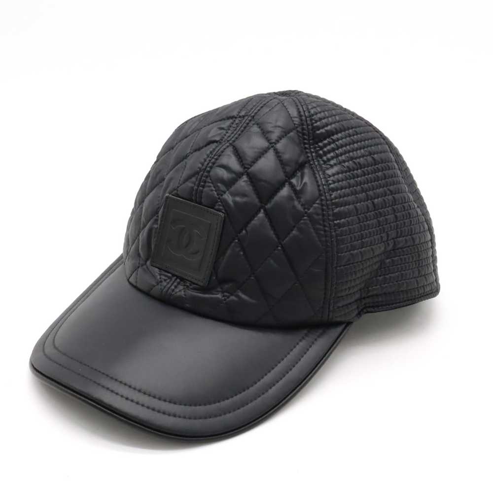 CHANEL Sports Line Coco Mark Quilted Cap Hat Nylo… - image 1