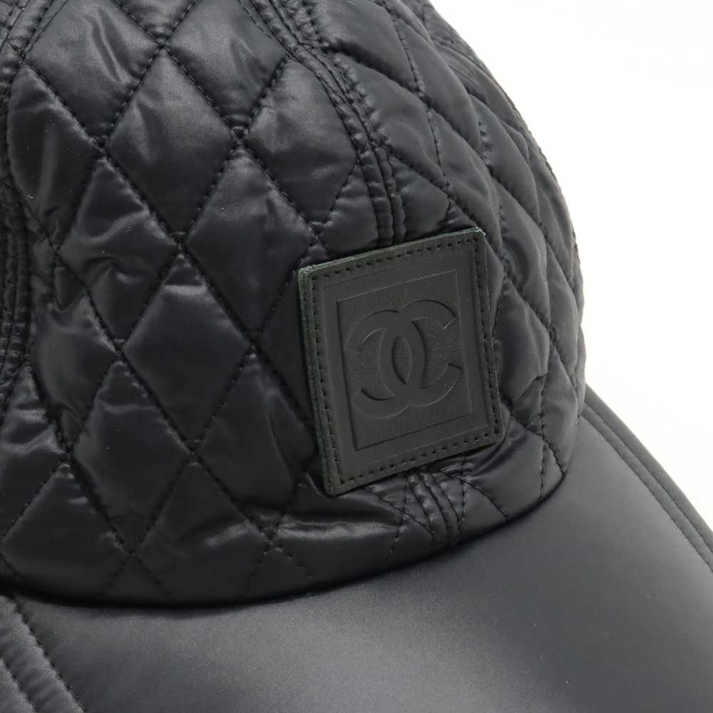 CHANEL Sports Line Coco Mark Quilted Cap Hat Nylo… - image 4