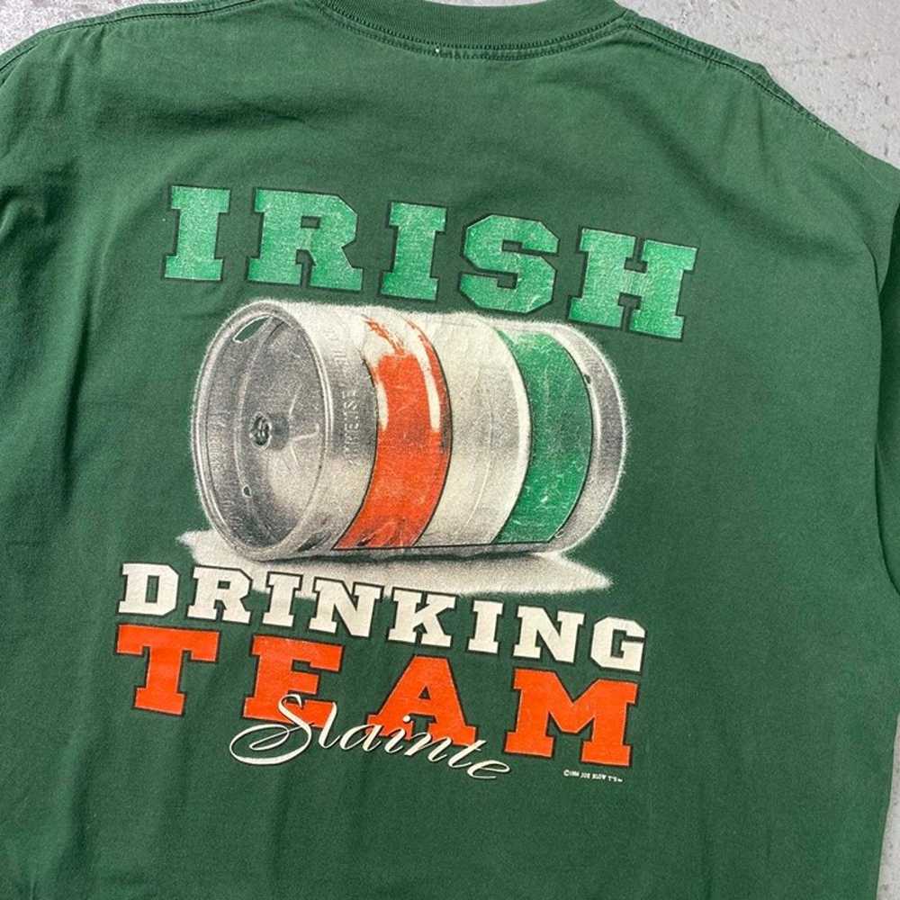 Vintage 90s Irish Drinking Team Funny Graphic T-S… - image 4