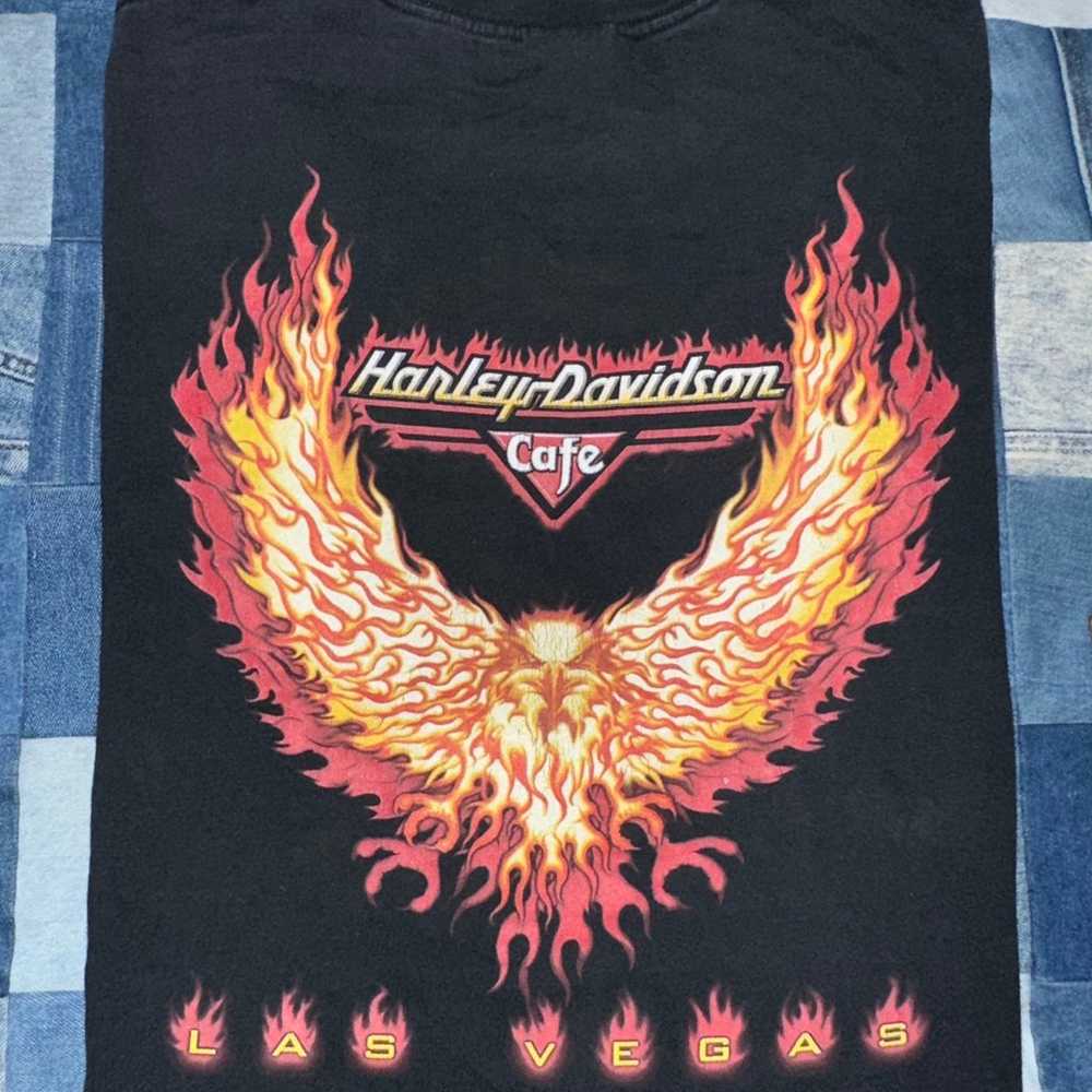 Vintage 90s Harley Davidson Cafe T Shirt - image 1