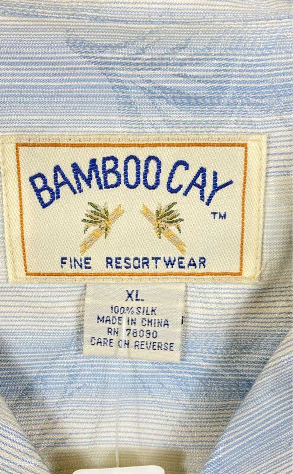 Bamboo Cay Men Blue Printed Striped Button Up Shi… - image 3