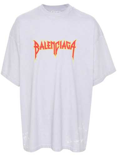 Balenciaga o1in1g0524 Metal Oversized T-Shirt in W