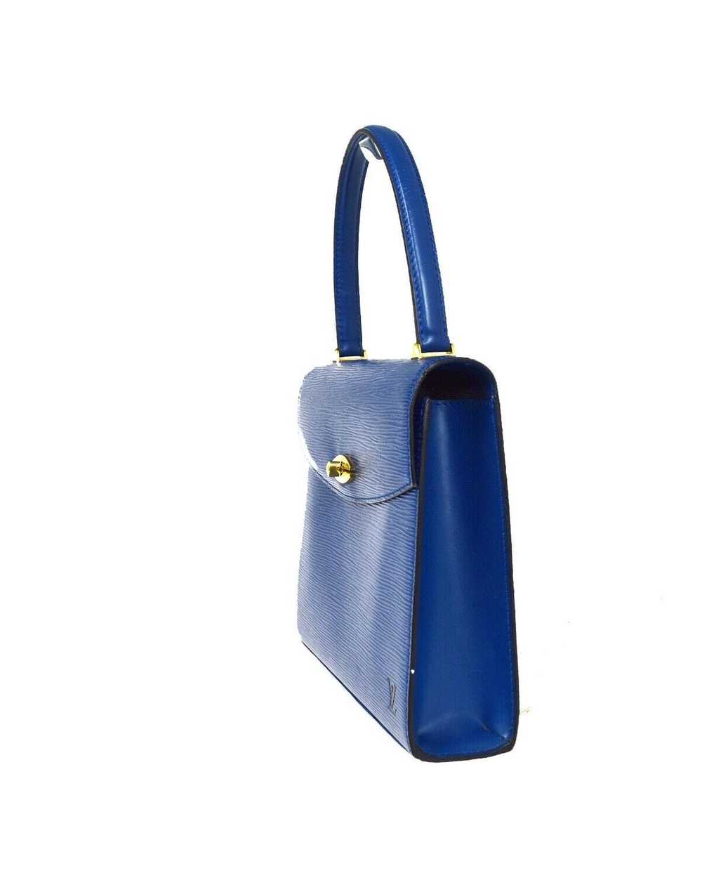 Louis Vuitton Luxury Blue Leather Handbag with Ic… - image 2