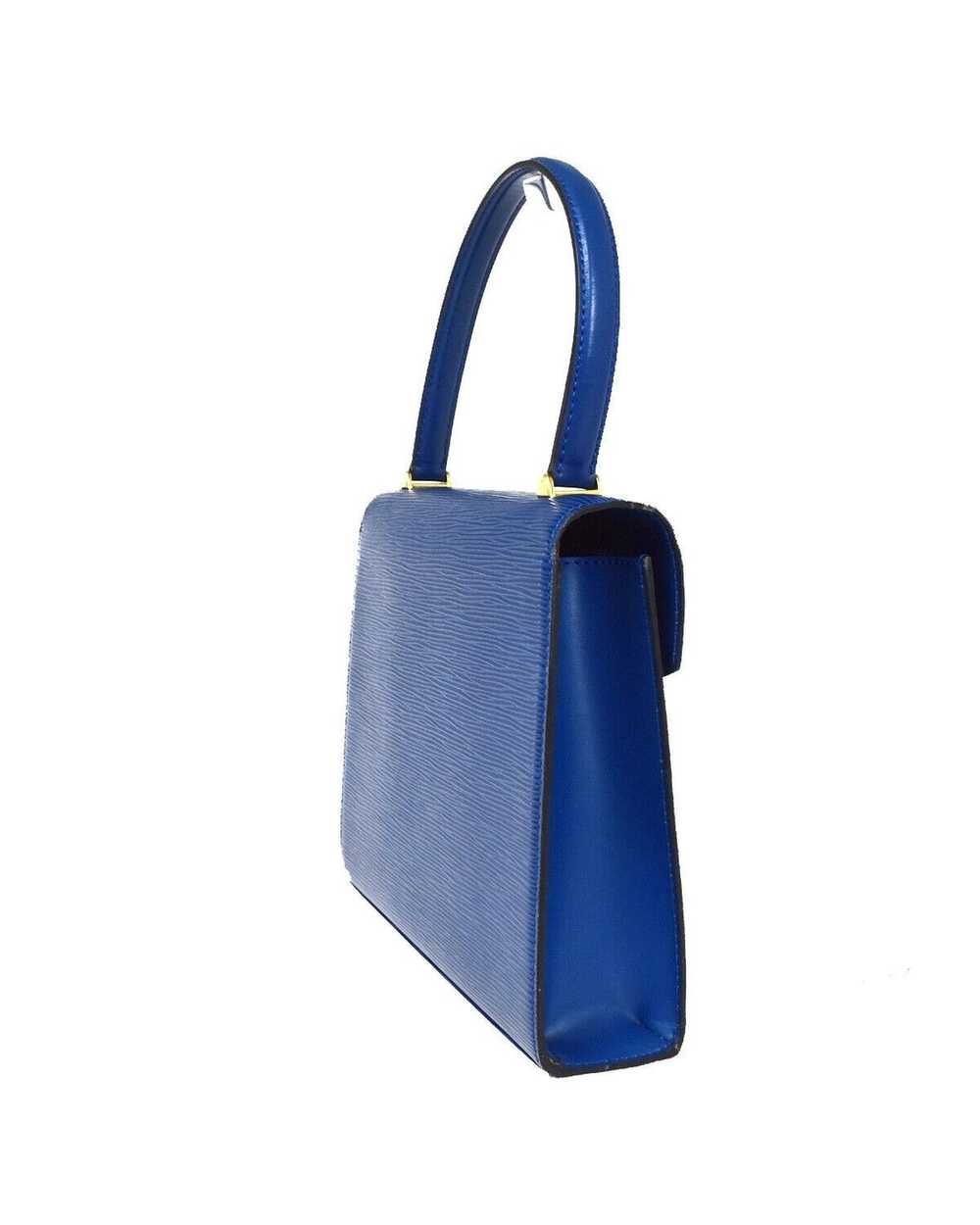 Louis Vuitton Luxury Blue Leather Handbag with Ic… - image 3