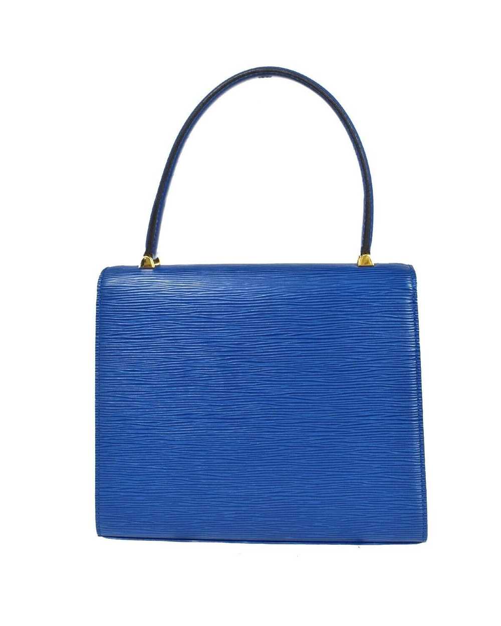Louis Vuitton Luxury Blue Leather Handbag with Ic… - image 4