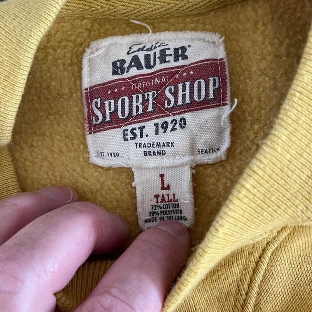 Eddie Bauer Vintage Yellow Spell-Out Sweatshirt S… - image 2