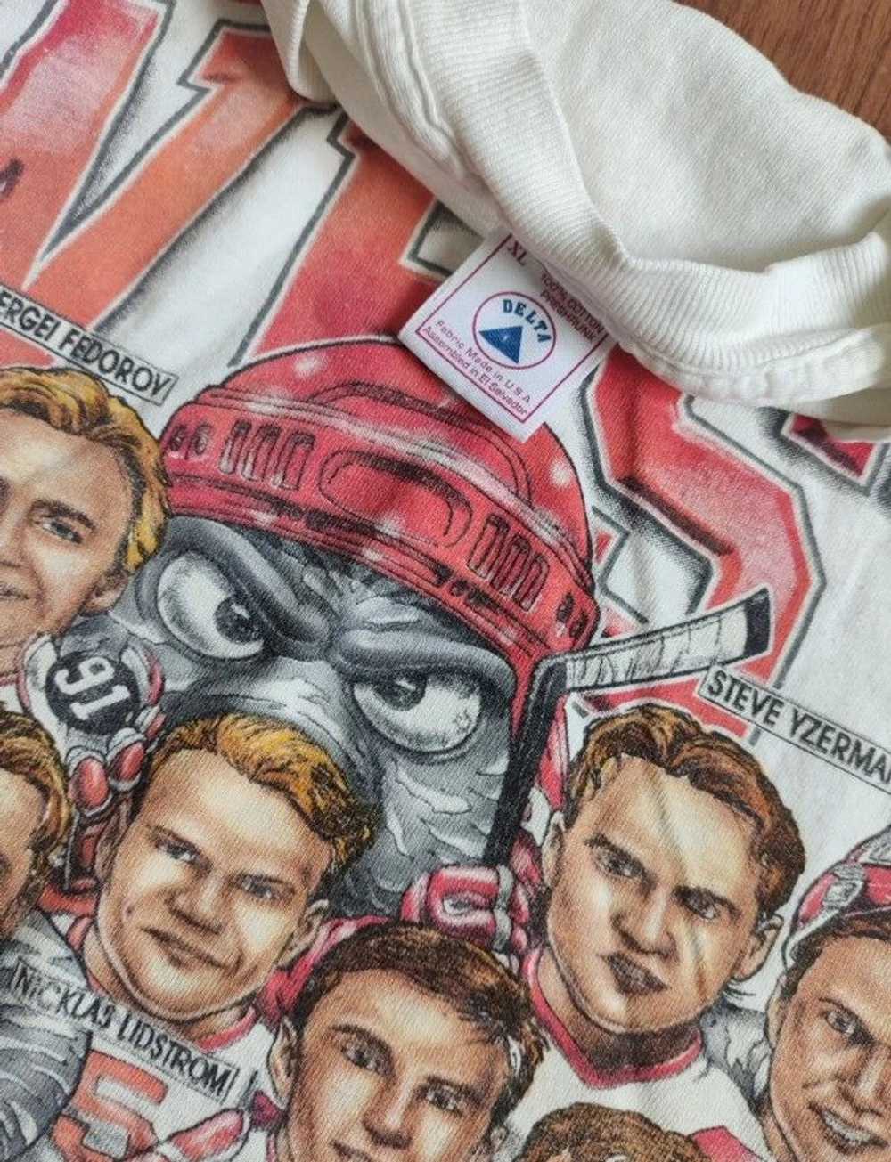 NHL × Vintage Vintage Detroit Red Wings 1995 Cham… - image 8