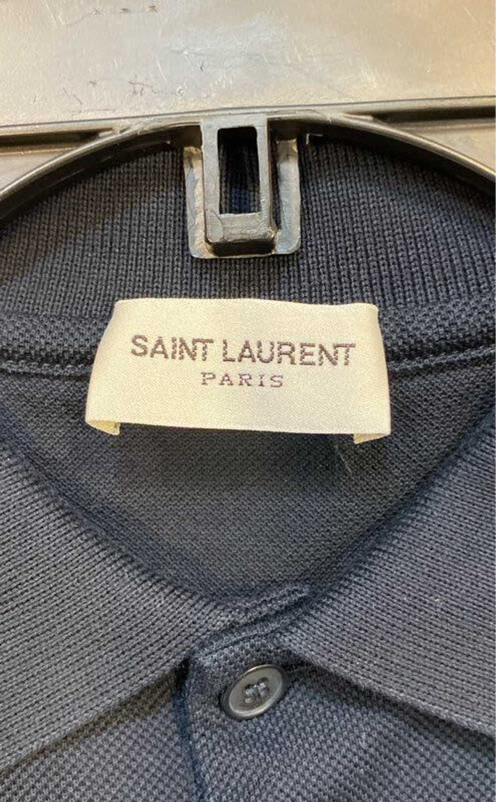 Saint Laurent Blue Short Sleeve Polo - Size Small - image 3