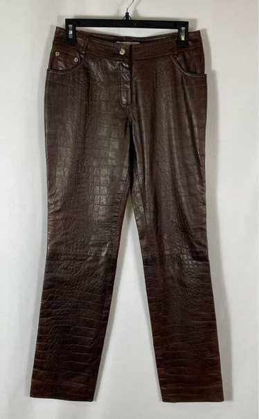 Unbranded Christian Dior Brown Leather Pants - Siz