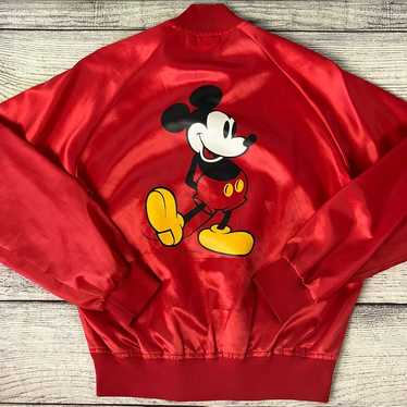 Vintage 1990s Mickey Mouse Disney Satin Bomber Ja… - image 1