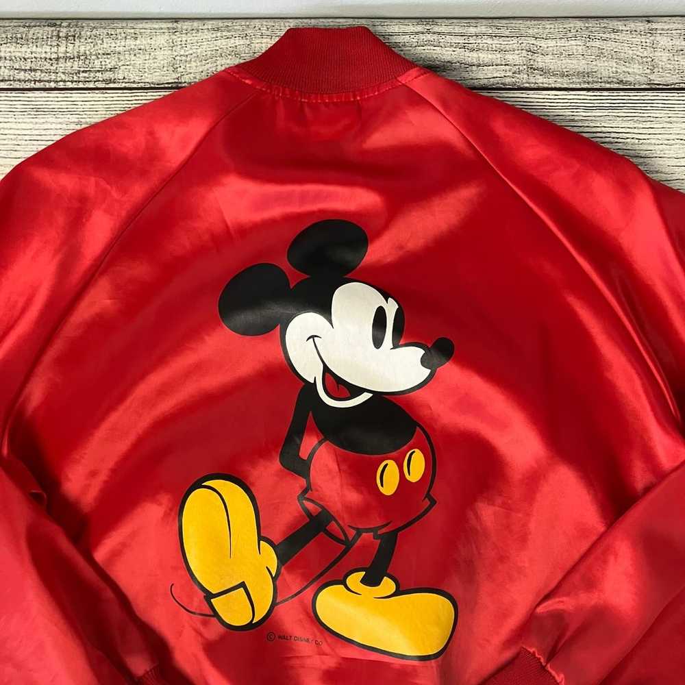 Vintage 1990s Mickey Mouse Disney Satin Bomber Ja… - image 3