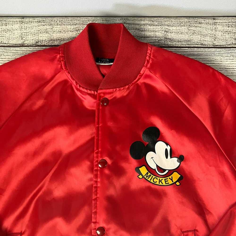 Vintage 1990s Mickey Mouse Disney Satin Bomber Ja… - image 4