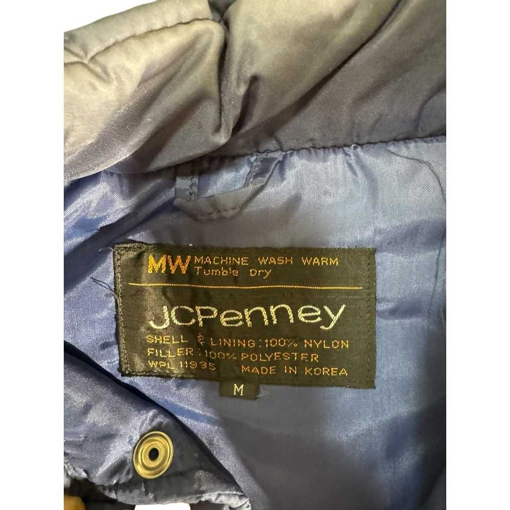 Vintage JC Penney Puffer Vest Mens Medium Blue Sk… - image 4