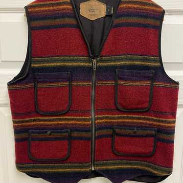 Vintage Woolrich Wool Vest Mens L Western Full Zi… - image 1