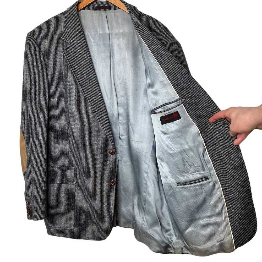 Vintage 60s Mens 46R English Wool Tweed Blazer 2B… - image 3