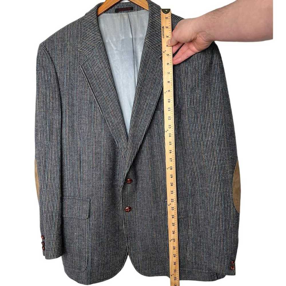 Vintage 60s Mens 46R English Wool Tweed Blazer 2B… - image 4