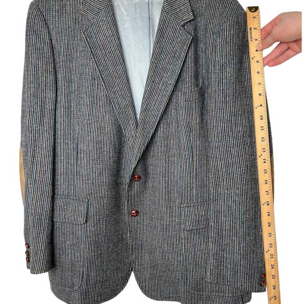 Vintage 60s Mens 46R English Wool Tweed Blazer 2B… - image 5