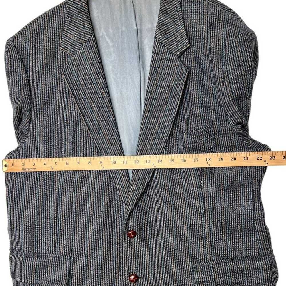 Vintage 60s Mens 46R English Wool Tweed Blazer 2B… - image 6