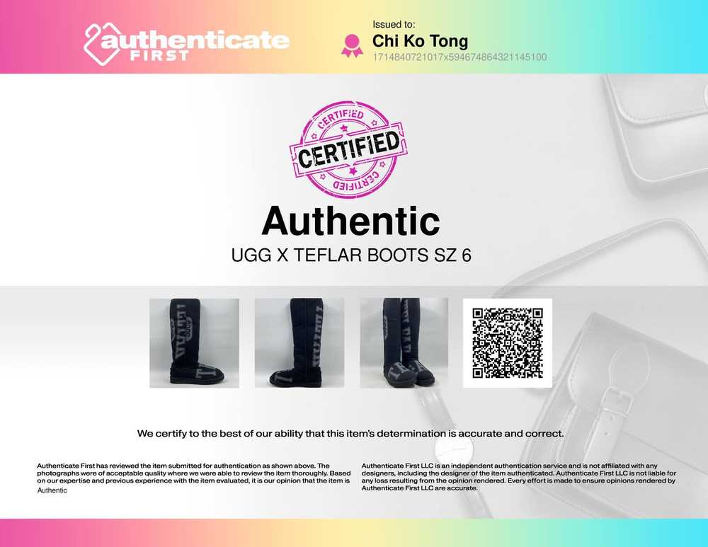 Authentic Ugg X Teflar Black Slip-On Boot W 6 - image 8