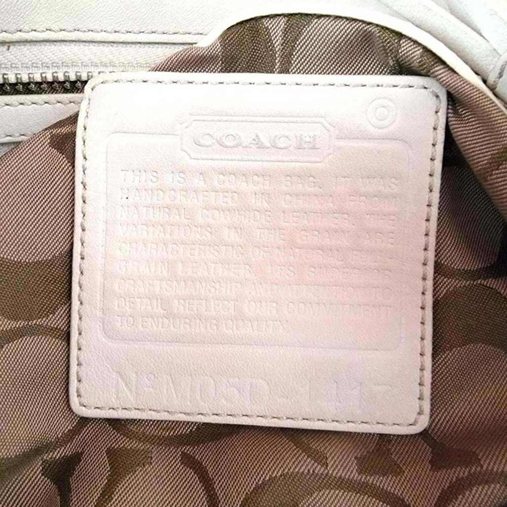 Vintage Y2K COACH Legacy Off White Soft Leather T… - image 5