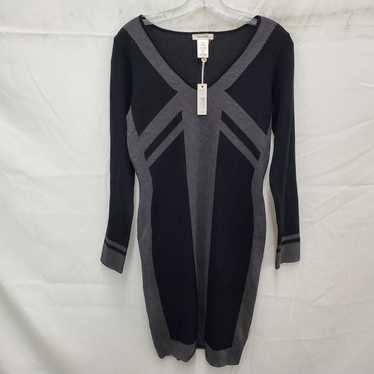 NWT Max Studio WM's Gray & Black Body Con Sweater… - image 1