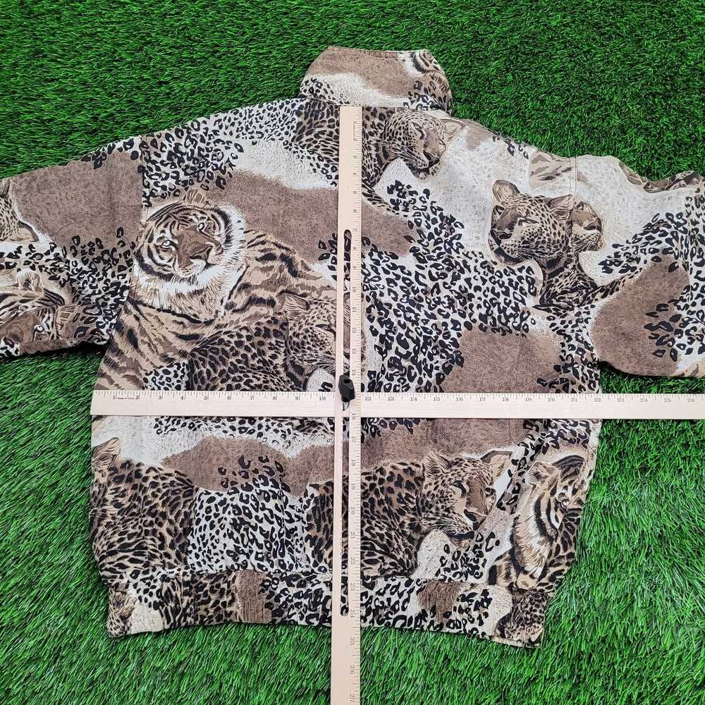 Vintage Cheetah Print Silk Bomber Jacket - image 4