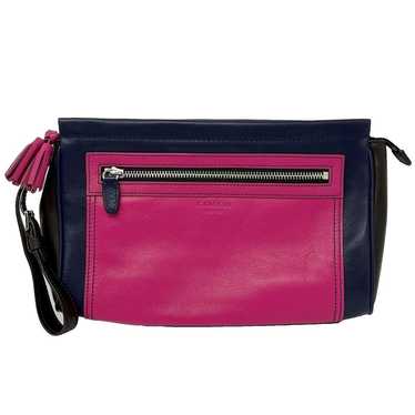 Coach Legacy Colorblock Pink, Navy, and Brown Leat