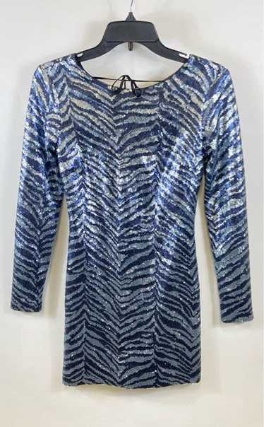 Urban Outfitters Women Blue Sequin Midi Dress XS