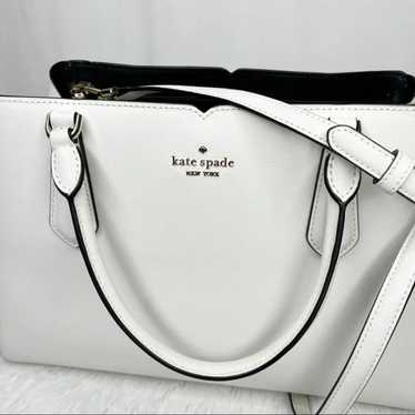 Kate Spade White Tippy Triple Compartment Purse