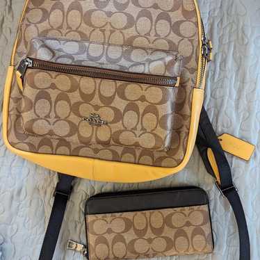 Coach Backpack and Wallet - image 1
